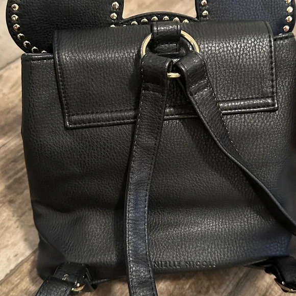 Danielle Nicole “Mickey Gold” Black Backpack with Gold Accents - Picture 6 of 7